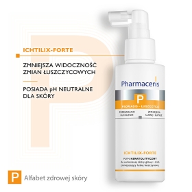 PHARMACERIS P ICHTILIX-FORTE PŁYN KERATOLITYCZNY DO OWŁOSIONEJ SKÓRY GŁOWY I CIAŁA ZMNIEJSZAJĄCY ŁUSKĘ ŁUSZCZYCOWĄ 125 ml